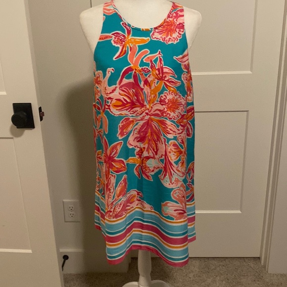 Lilly Pulitzer Dresses & Skirts - Lilly Pulitzer Sea Blue Swing Trapeze Dress Sz S